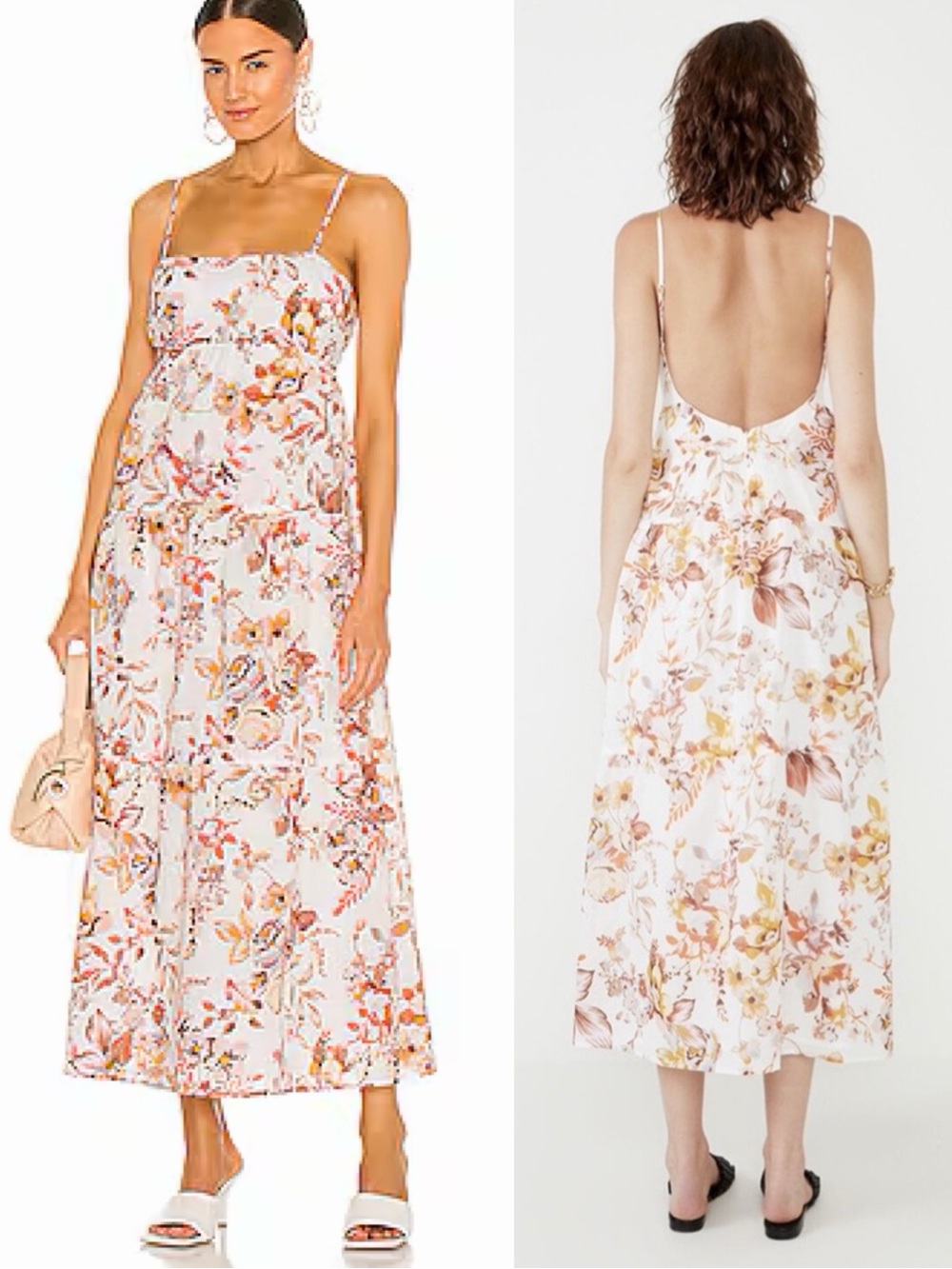 Bardot Floral Flow Babydoll Midi Dress sz 6 small 100% cotton